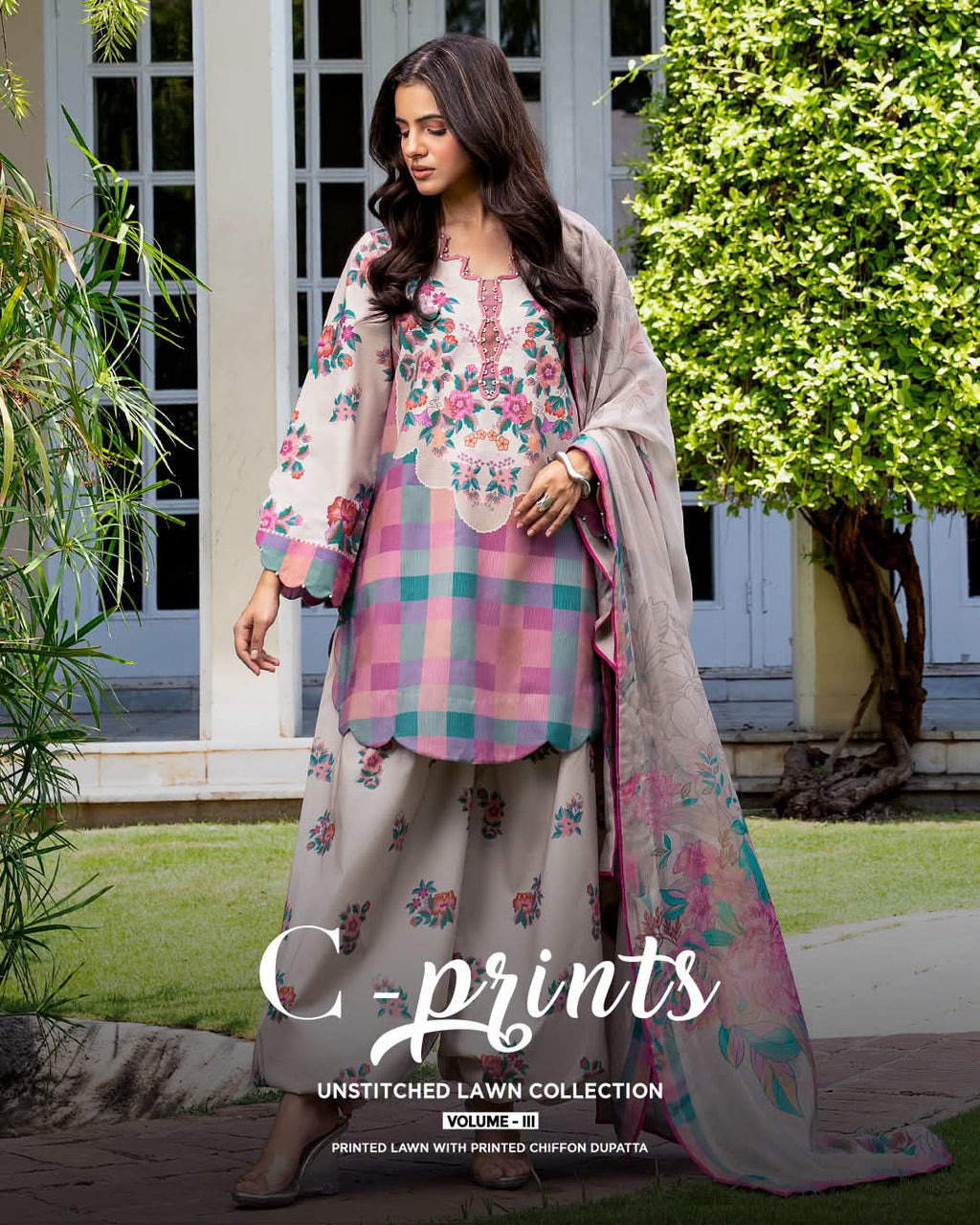 Orignal Chirmza luwn with chiffon dupptat Ready to wear