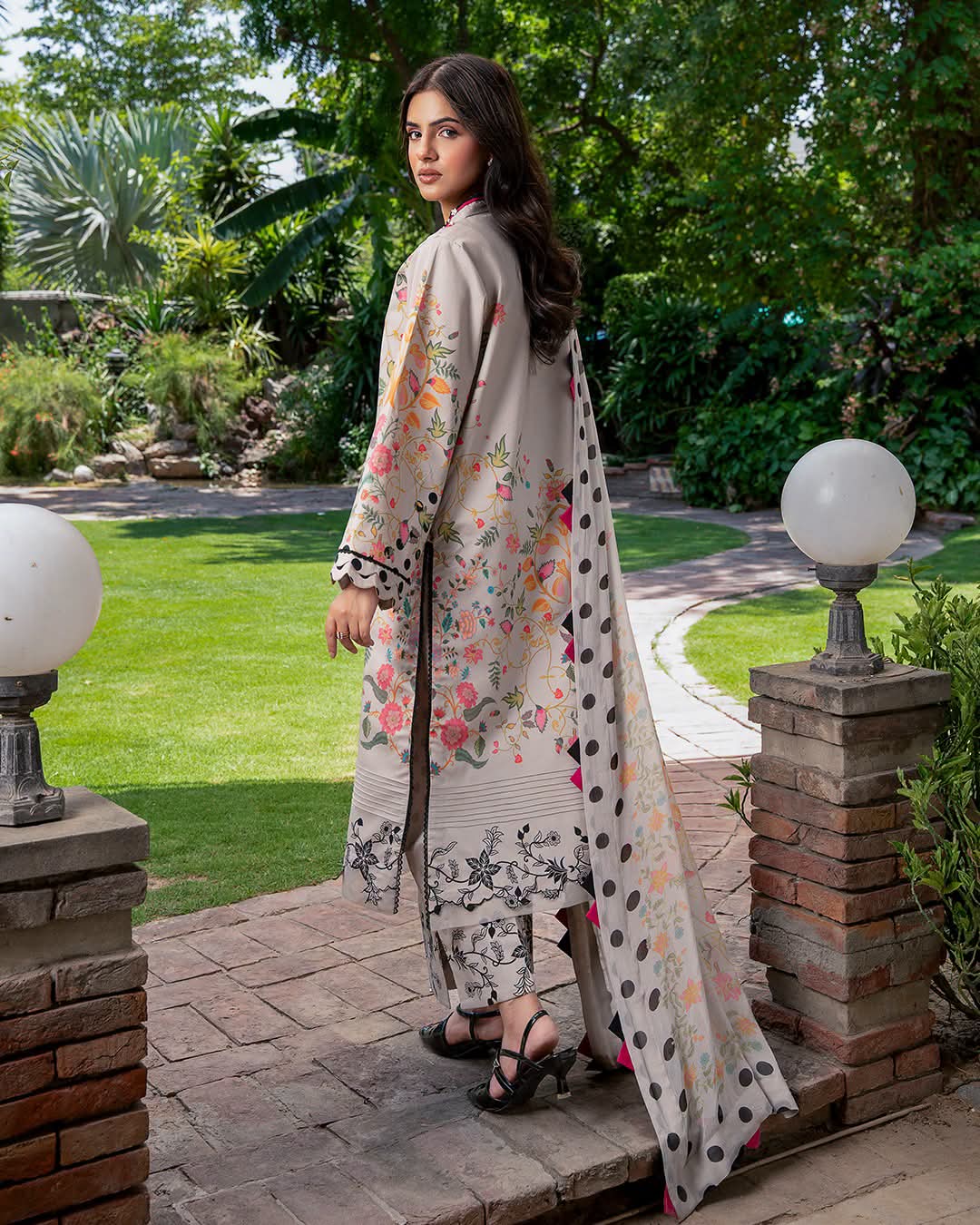 ORIGNAL CHIRMZA C-PRINT LUWN WITH CHIFFON DUPPTAT READYMADE
