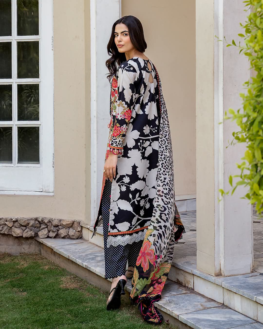 ORIGNAL CHIRMZE C print Luwn with chiffon dupptat