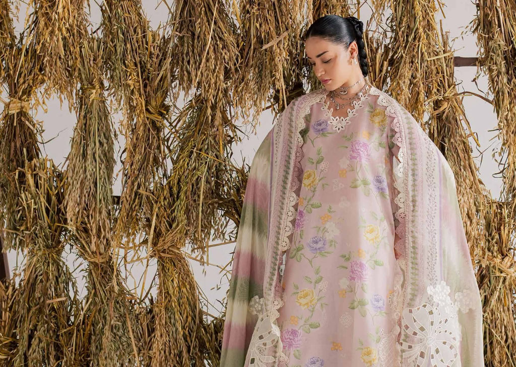 ORIGNAL NURAH EMBROIDED PRINTED LUWN WITH EMBROIDED CHIFFON DUPPTAR READ MADE