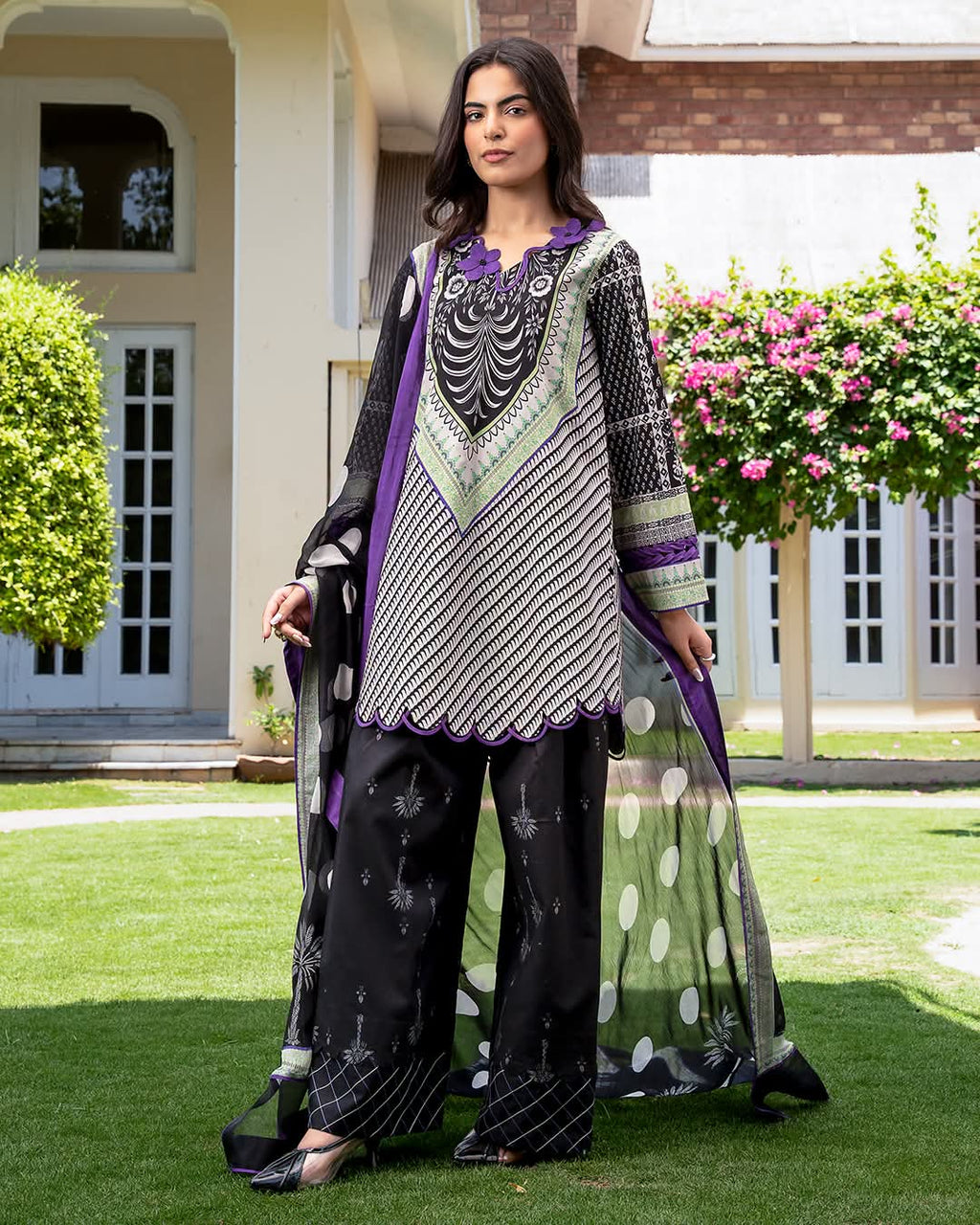 Original Chirmza C-Print Lawn with Chiffon Dupatta - Ready to Wear