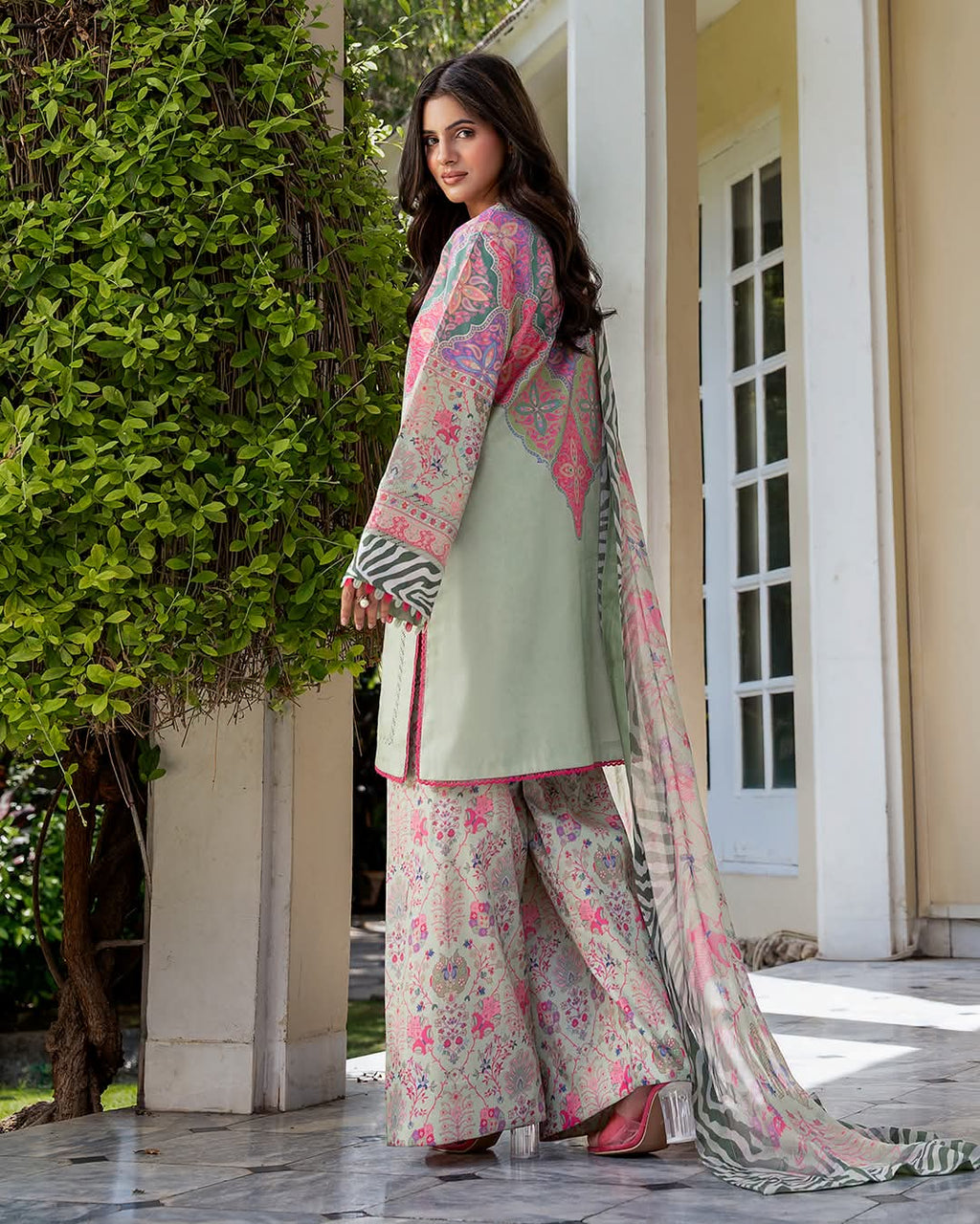 ORIGINAL CHIRMZA C -PRINT LAWN WITH CHIFFON DUPPTAT READY TO WEAR