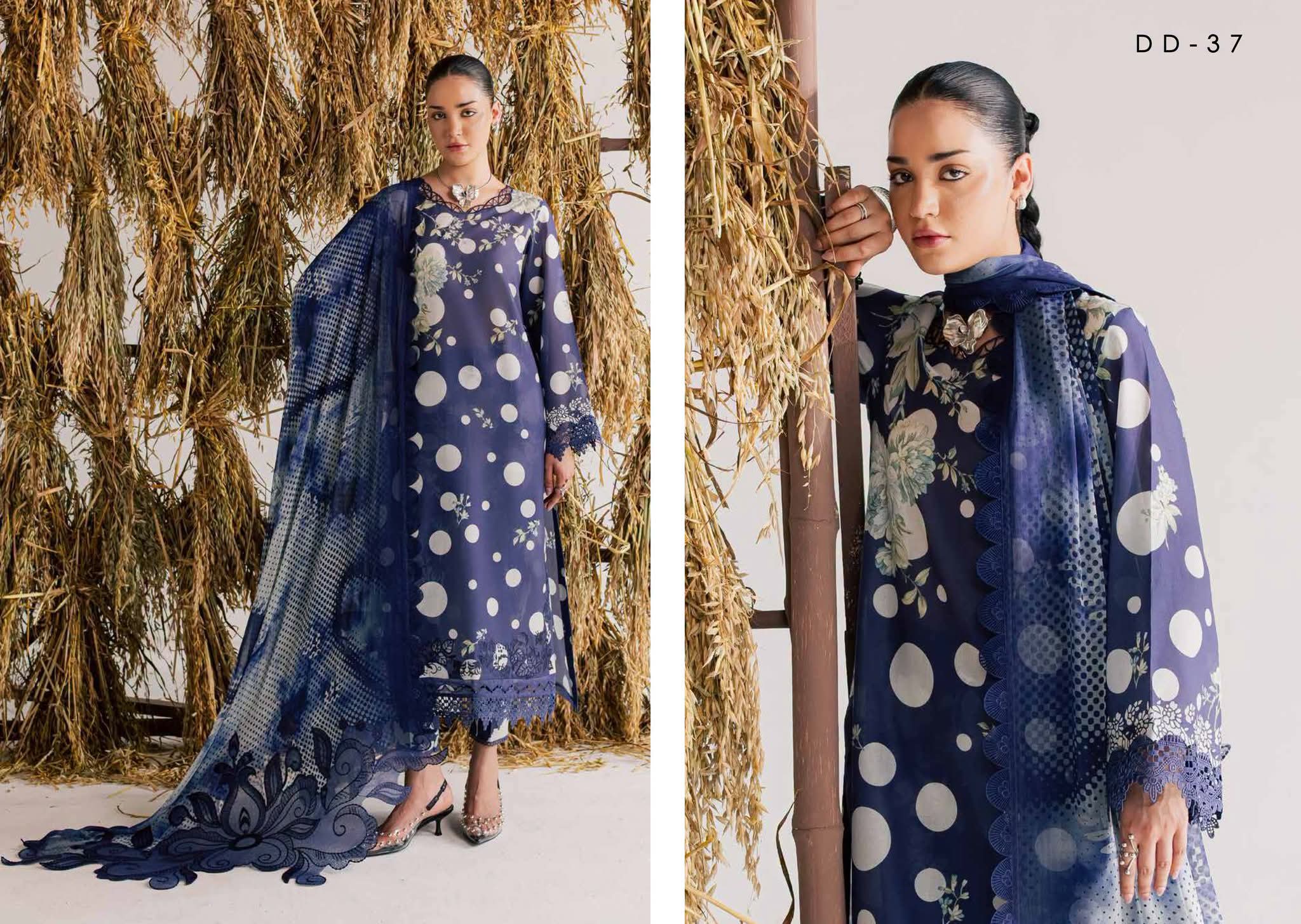 ORIGNAL NURAH EMBROIDED WITH PRINTED LUWN WITH CHIFFON DUPPTAT